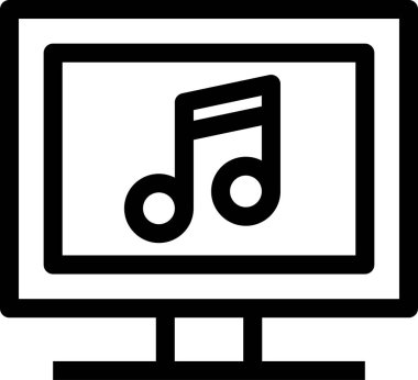 Düz ekran vektör resimlemesini izle