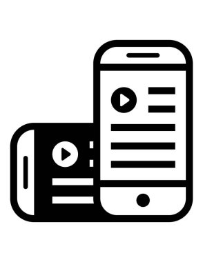 iki akıllı telefon simgesi vektör illüstrasyonu