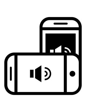 iki akıllı telefon simgesi vektör illüstrasyonu