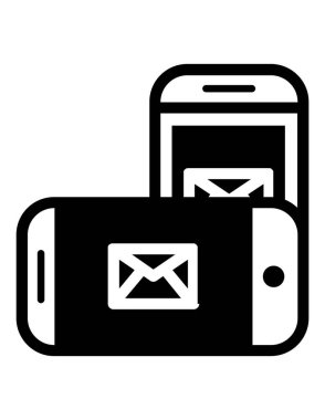 iki akıllı telefon simgesi vektör illüstrasyonu