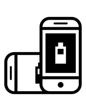 iki akıllı telefon simgesi vektör illüstrasyonu