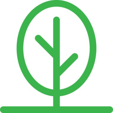 ağaç simgesi vektör illüstrasyonu