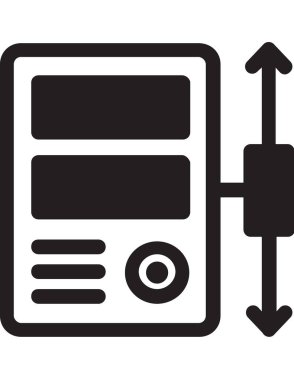 sunucu düz ikon vektör çizimi