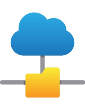 sunucu düz ikon vektör çizimi