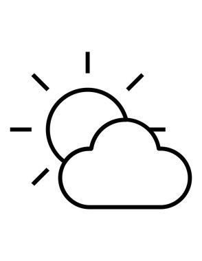 hava durumu web simgesi vektör illüstrasyonu