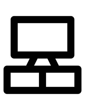 ofis ve teknoloji çizgisi vektör simgeleri.