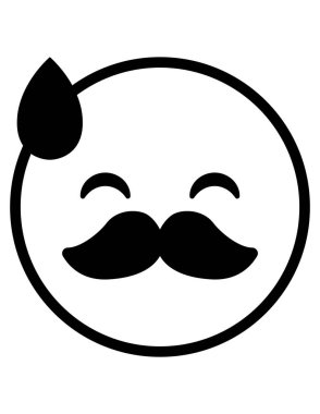 emoji düz ikon vektör çizimi