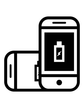 iki akıllı telefon simgesi vektör illüstrasyonu