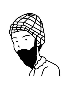 Man avatar simgesi vektör illüstrasyonu