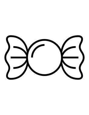 Şekerleme düz ikon vektör illüstrasyonu