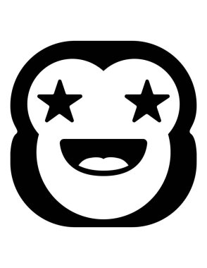 maymun ikon vektör illüstrasyonu