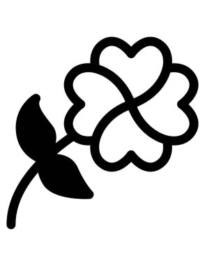 çiçek simgesi, vektör illüstrasyonu