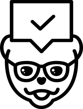 köpek emoji yassı ikon vektör çizimi