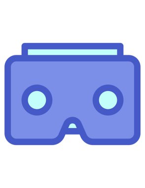 Alışveriş vektör simgesi. bicolor düz sembol, kobalt ve cyan renkler, yuvarlak açılar, beyaz arkaplan