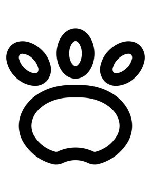 hayvan yassı ikon vektör illüstrasyonu