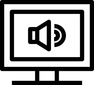 Düz ekran vektör resimlemesini izle