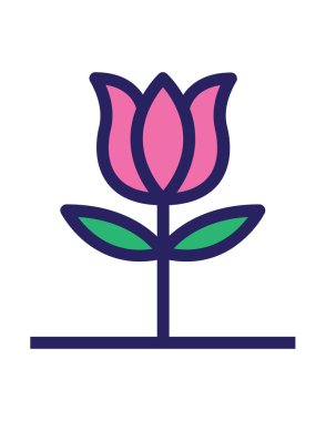 Paskalya yassı ikon vektör çizimi