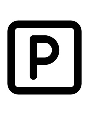 Otopark simgesi vektör illüstrasyonu