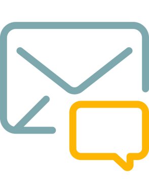 iletişim konsepti düz ikon vektör çizimi