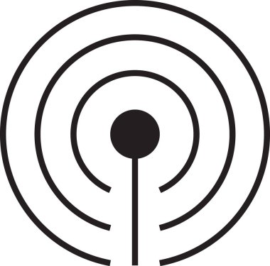 radyo yassı ikon vektör çizimi
