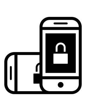 iki akıllı telefon simgesi vektör illüstrasyonu