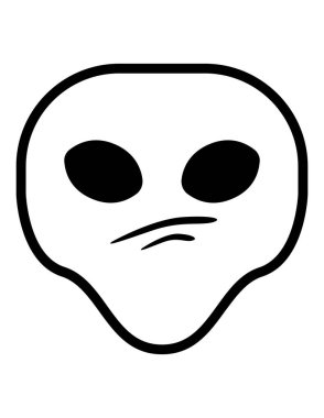 Uzaylı simgesi vektör illüstrasyonu