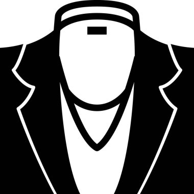 iş kıyafeti düz ikon vektör illüstrasyonu