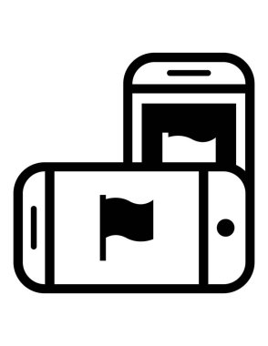 iki akıllı telefon simgesi vektör illüstrasyonu