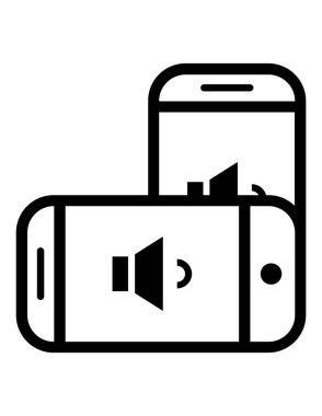 iki akıllı telefon simgesi vektör illüstrasyonu