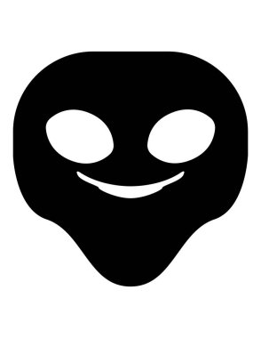 Uzaylı simgesi vektör illüstrasyonu