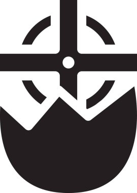 Paskalya yassı ikon vektör çizimi