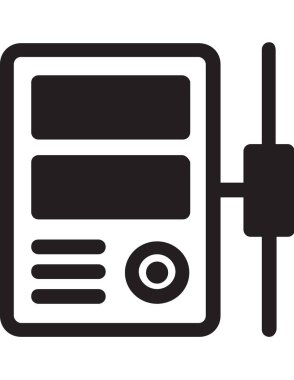 sunucu düz ikon vektör çizimi