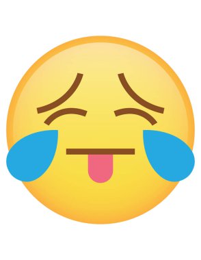 emoji düz ikon vektör çizimi