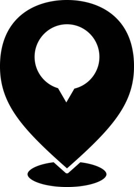 konum haritası düz ikon vektör çizimi