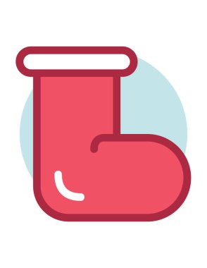 Noel düz ikon vektör illüstrasyonu