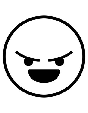 emoji düz ikon vektör çizimi