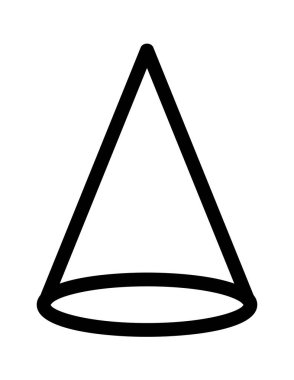 Bir üçgen simgesinin vektör illüstrasyonu