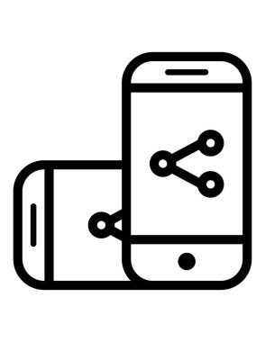 iki akıllı telefon simgesi vektör illüstrasyonu