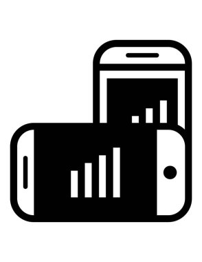 iki akıllı telefon simgesi vektör illüstrasyonu