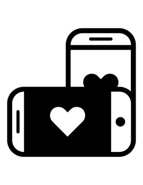 iki akıllı telefon simgesi vektör illüstrasyonu