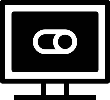 Düz ekran vektör resimlemesini izle