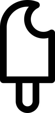 Dondurma yassı ikon vektör çizimi