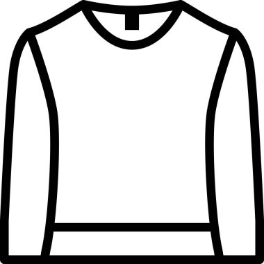 Uzun kollu düz simge vektör çizimi