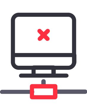 bilgisayar ve fare simgesi. vektör illüstrasyonu