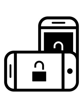 iki akıllı telefon simgesi vektör illüstrasyonu