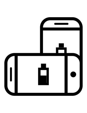 iki akıllı telefon simgesi vektör illüstrasyonu