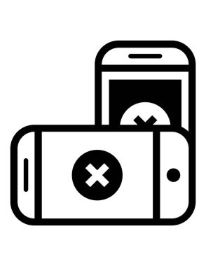 iki akıllı telefon simgesi vektör illüstrasyonu