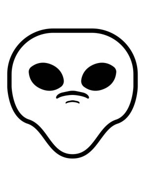 Uzaylı simgesi vektör illüstrasyonu