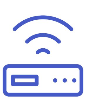 radyo terminali simgesi. vektör biçimi, yuvarlak açılı, mavi ve gri renkli çift renkli düz ikonik semboldür.,