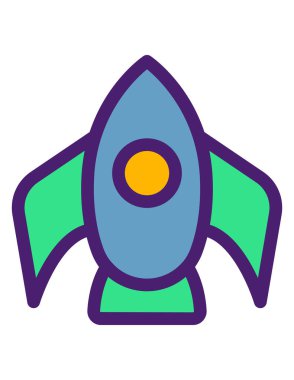 Bilim ve teknoloji çizgi vektör simgesi.